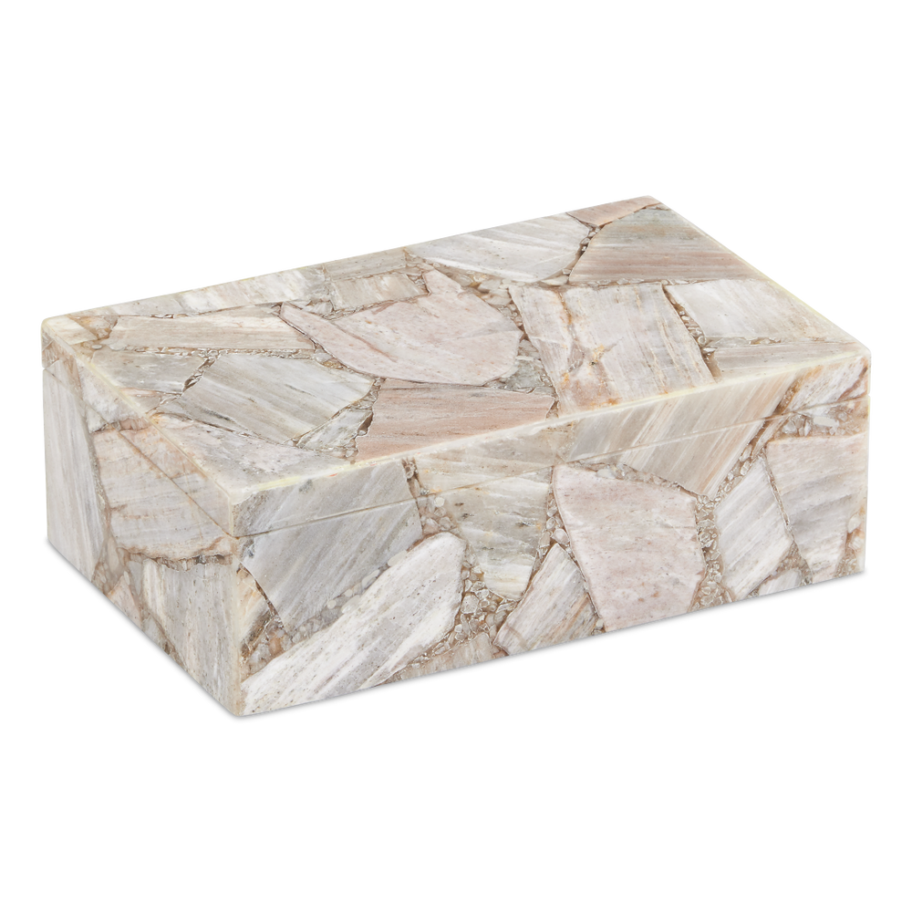 Jossa Aventurine Box - Unique Handcrafted Ivory Decor with Banded Aventurine, Bohemian Style Charm