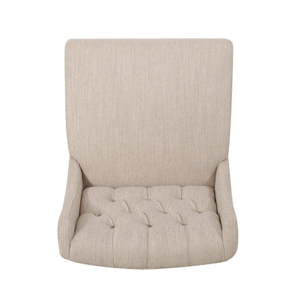 English Elm 30.5 Inch Tufted Pu Upholstered Bar Stool with Metal Footrest for Kitchen Island N780P366612B