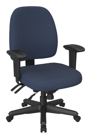 OSP Home Furnishings Ergonomics Chair Adjustable Lumbar Support Office Seat with Padded Cushion and Greenguard Certified Blue Galaxy 43808-296
