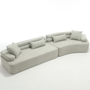 English Elm Modern Foam-Filled Sleeper Sofa Bed For Living Room & Bedroom, Stylish Boucle Design, 3 Colors W2705S00008-GIGA