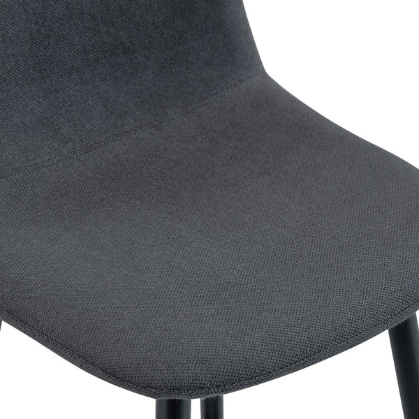 English Elm Modern Quilted Pu Leather Barstools Set of Two with Black Metal Legs for Kitchen Islands W1151P242028