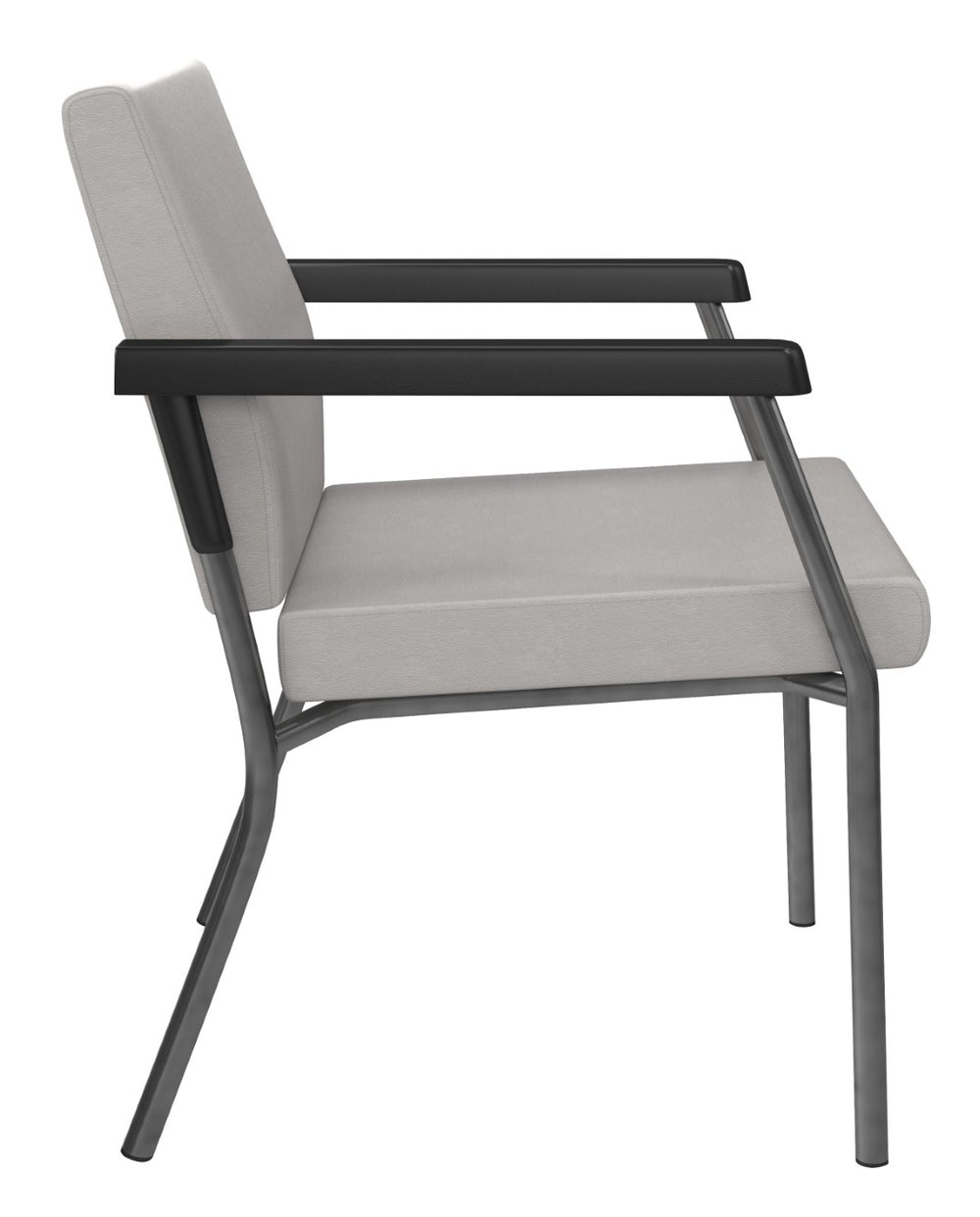 OSP Home Furnishings Bariatric Guest Chair with Reinforced Metal Frame and Pu Arm Pads for Medical Waiting Rooms BC9601-K003