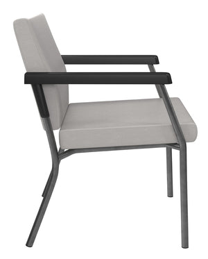 OSP Home Furnishings Bariatric Guest Chair with Reinforced Metal Frame and Pu Arm Pads for Medical Waiting Rooms BC9601-K003