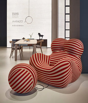 English Elm Armchair plush ergonomic polyester lounge chair with high-quality comfort, supportive design, customizable colors (98) Red B341P384731