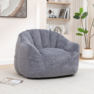 English Elm Bean Bag Sofa Chair with Armrests Memory Foam Filled Oversized Lounge Seat Adults W2200P390381