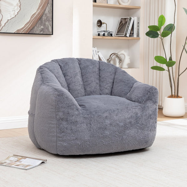 English Elm Bean Bag Sofa Chair with Armrests Memory Foam Filled Oversized Lounge Seat Adults W2200P390381