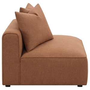 English Elm Colleen Terracotta Armless Chair With Pillows – Stylish, Modular Seating For Modern Interiors B062P358076