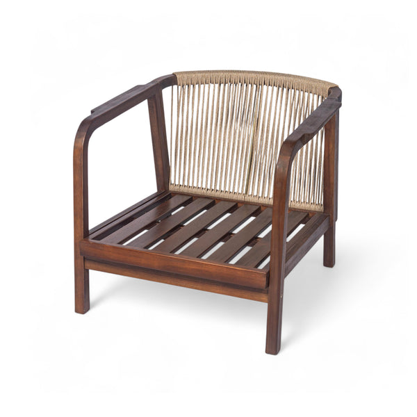 English Elm Christopher Knight Home® - 28" Outdoor Lounge Chair - Woven Backrest, Solid Wood Frame, Plush Cushions For Patio Relaxation N767P255015D_2