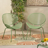 Christopher Knight Home® Outdoor Elegance: Elba Chair Set for Relaxing in Curvaceous Style