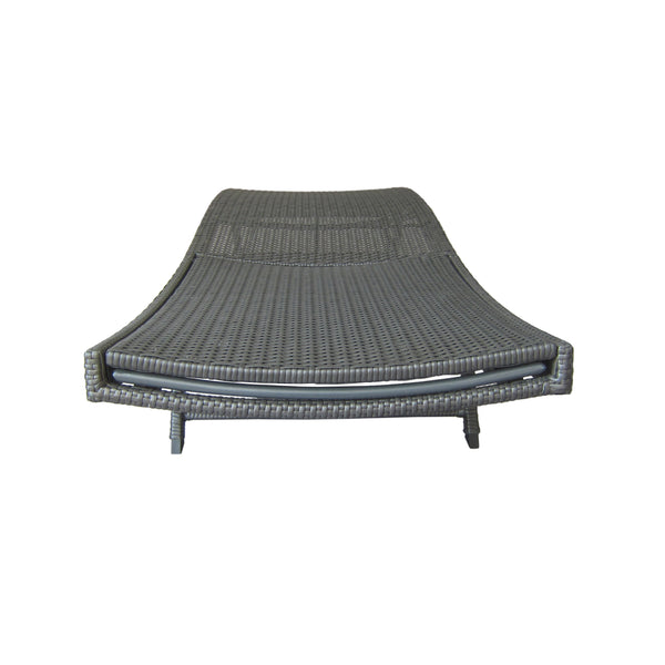 English Elm Christopher Knight Home® - Kauai Pe Wicker Chaise Lounge Chair – Hand-Crafted, Weather-Resistant, No Assembly, Modern Grey Design 54087.00GRY