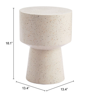 Masko Side Table Beige 110191 Zuo Modern