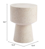 Masko Side Table Beige 110191 Zuo Modern