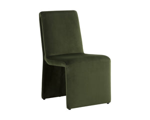 Sunpan Cascata Dining Chair - Modern Elegance with Intriguing Silhouette for Your Stylish Dining Space Moss Green