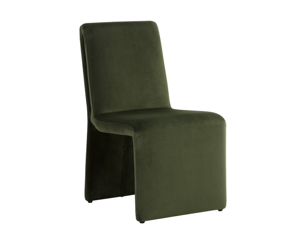 Sunpan Cascata Dining Chair - Modern Elegance with Intriguing Silhouette for Your Stylish Dining Space Moss Green