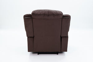 English Elm Modern Channel Tufted Manual Recliner with Plush Velvet Upholstery for Living Rooms B011P466429