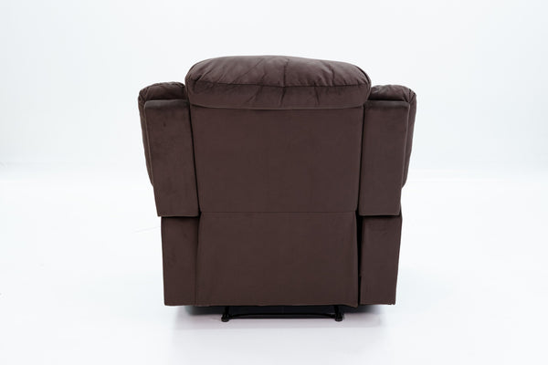English Elm Modern Channel Tufted Manual Recliner with Plush Velvet Upholstery for Living Rooms B011P466429