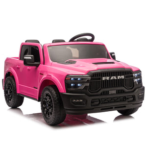 English Elm 24v Dodge Ram 2500 Licensed Kids Ride on Truck with Remote Dual Motors Suspension W1578P305899