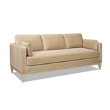 English Elm Knox 84" Modern Farmhouse Sofa, Fawn Brown Performance Velvet