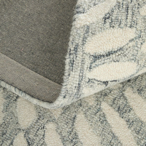 Feizy Rugs Wallace Hand-tufted Wool Rug - Modern Floral & Botanical Design For Stylish, High-traffic Spaces Gray,Ivory Wool Wal8a38fgry000f00