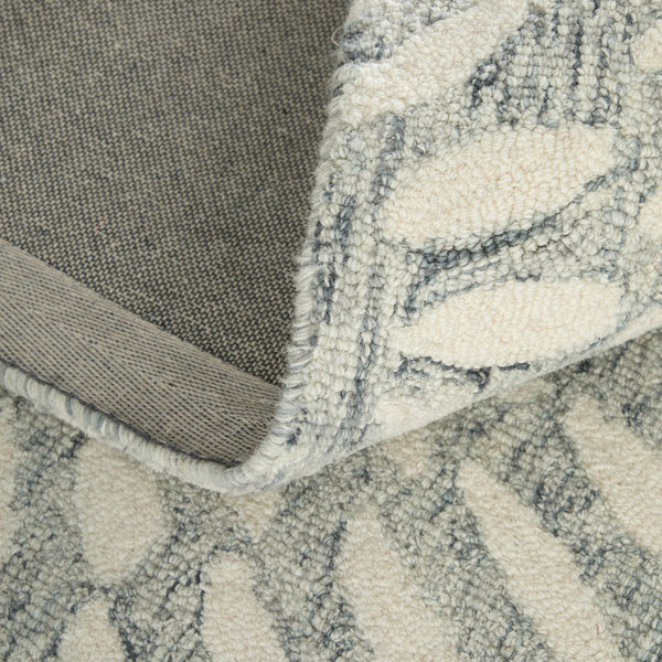 Feizy Rugs Wallace Hand-tufted Wool Rug - Modern Floral & Botanical Design For Stylish, High-traffic Spaces Gray,Ivory Wool Wal8a38fgry000f00