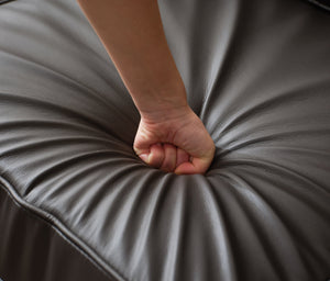 English Elm 94.5 Inch L-Shaped Genuine Leather Sofa With Left Chaise Lounge - Modern Espresso Elegance For Home W791S00023