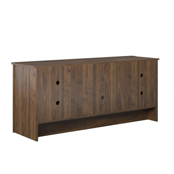 English Elm Tv Stand for 65 Inch Screens with Open Shelves Cabinets and Wire Management B2733P436849