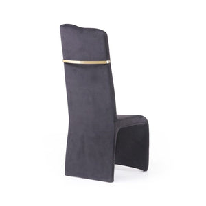 VIG Furniture Modrest Sapphire Modern Black & Gold Dining Chair (Set of 2) VGVCB8341R-BLK