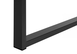 English Elm Computer Desk - Modern Black Laminate Home Office Workstation With Storage Cabinets & Metal Legs B2710P221291