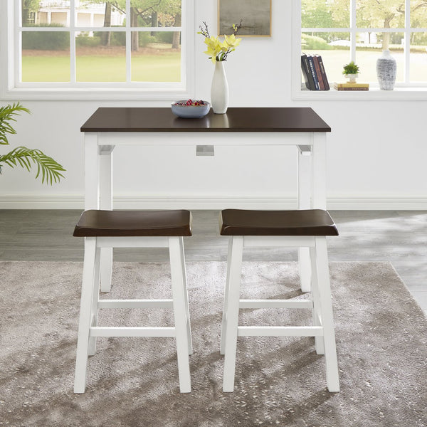 English Elm Bar Table and Stool Set Industrial Mdf Counter Height Dining for Game Room or Nook W487P331242