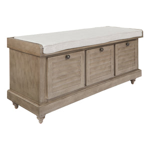 OSP Home Furnishings Dover Storage Bench Antique Grey