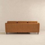 English Elm Ashcroft Furniture - Cooper Mid Century Modern Tan Leather Sofa