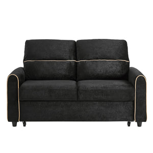 English Elm Swivel Barrel Accent Chair Chenille Tufted Round Club Seat for Living Room Lounge Black N719S002330B