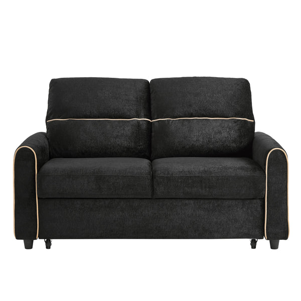 English Elm Swivel Barrel Accent Chair Chenille Tufted Round Club Seat for Living Room Lounge Black N719S002330B