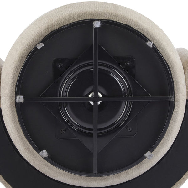 English Elm Christopher Knight Home® - Swivel Contemporary Accent Armchair with Lumbar Pillow, 360° Rotation, Metal Base Durability khaki 37.75 L x 33.75 W x 26.5 H N776P368491K