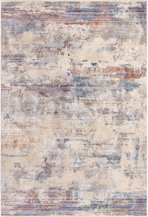 Unique Loom Deepa Cloud Machine Made Abstract Rug Multi, Beige/Blue/Gray/Ivory/Purple/Light Brown 5' 3" x 7' 10"