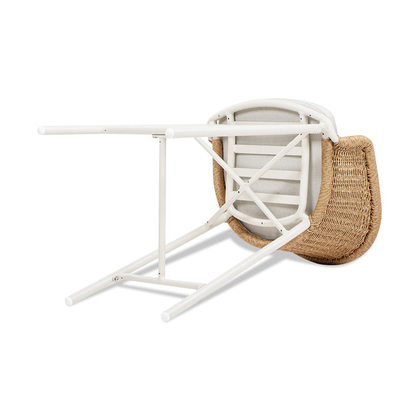English Elm Jennifer Taylor Home - Santorini 28" Wicker Back Bar Stool Set Of 2 - Wheat Beige, Weather-Resistant, Stylish Comfort B2719P308009