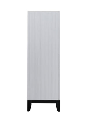 English Elm Glasgow Five-Drawer Chest with Dovetail Construction and Smooth Glides for Ample Organized Storage White 49 L x 34 W x 19 H B078P349547