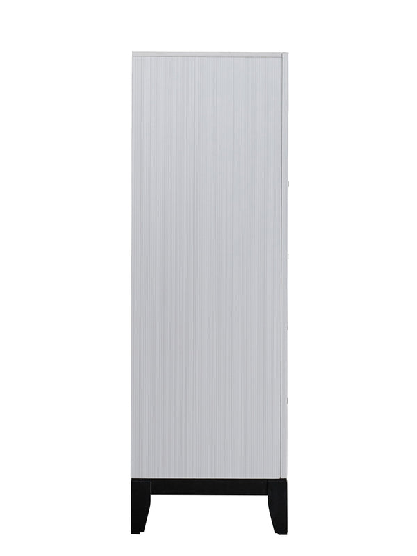 English Elm Glasgow Five-Drawer Chest with Dovetail Construction and Smooth Glides for Ample Organized Storage White 49 L x 34 W x 19 H B078P349547