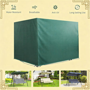 English Elm Outdoor Patio Swing Cover Heavy Duty Polyethylene Uv Resistant Three Seater Protection T3971P443163
