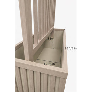 English Elm Grove Tall Aluminum Outdoor Divider Planter with Wood Tone Powder Coat Finish B2755P470157