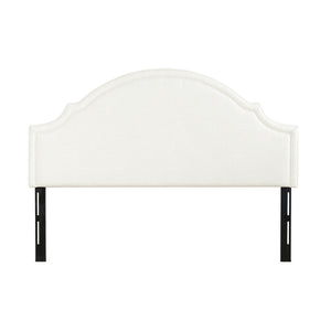 English Elm Catherine Woven Fabric King Headboard Antique White Hardwood Bedroom Elegance B2719P238659