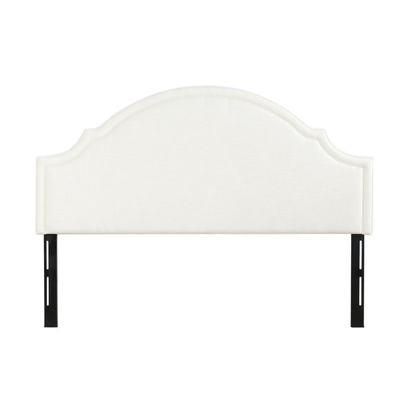 English Elm Catherine Woven Fabric King Headboard Antique White Hardwood Bedroom Elegance B2719P238659