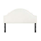 English Elm Catherine Upholstered King Headboard, Antique White Woven