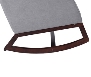 English Elm Classic Rocker Chair Diamond Button Tufted Fully Upholstered Rocking Seat with Plush Comfort and Stylish Exposed Legs Espresso,Steel Gray 30 L x 29 W x 20 H B011P375974