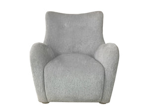 English Elm Swivel Gray Upholstered Accent Chair in Zinc Fabric, Transitional Polyester Seat, Compact Comfort B2699P298407