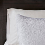 Madison Park Quebec Transitional Reversible Quilt Set MP13-1371 White