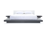 Modrest Opal Modern Wenge & White Platform Bed