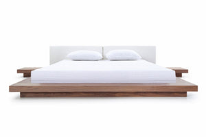 VIG Furniture Modrest Opal Modern Walnut & White Platform Bed VGVCBD855-WALWHT