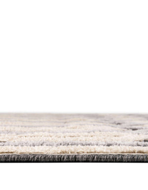 Unique Loom Arlo JJ Machine Made Tribal Rug Charcoal, Ivory/Gray 5' 3" x 8' 0"