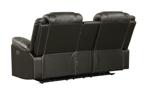 English Elm Challenger Modern Power Reclining Sofa & Loveseat Set With Bluetooth Speakers & Led Ambiance B009S01959